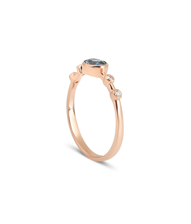Oval Cut Sapphire Diamond Ring