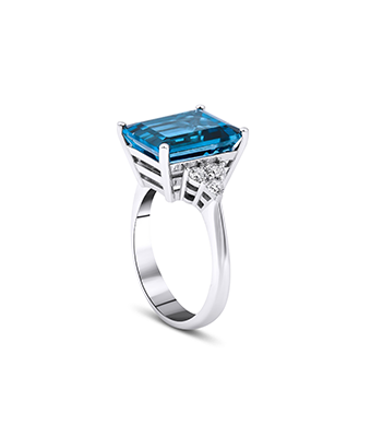 London Blue Topaz Diamond Ring