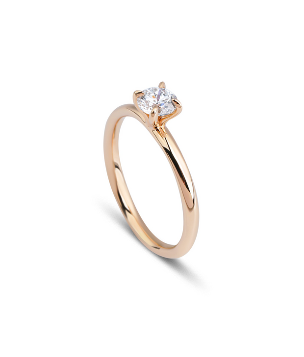 Round Cut HRD Certified Solitaire Diamond Ring