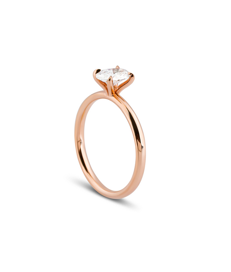 Oval Cut Solitaire Diamond Ring