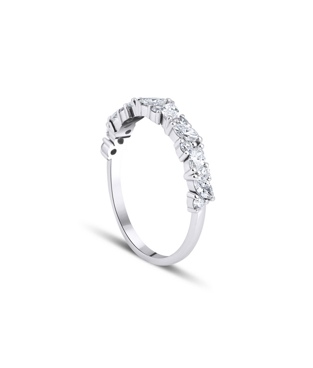 Marquise Diamond Half Turret Ring