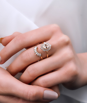 Oval Morganite & Baguette Diamond Ring