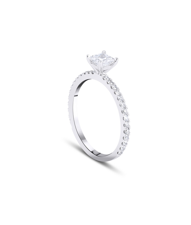 Princess Cut Solitaire Diamond Ring