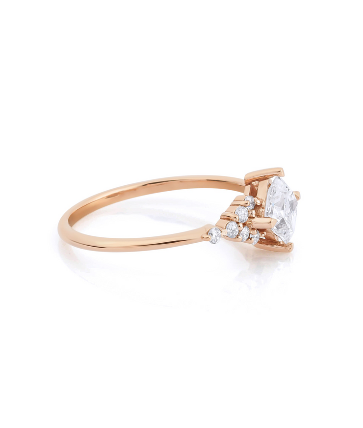 Princess Cut GIA Certified Solitaire Diamond Ring