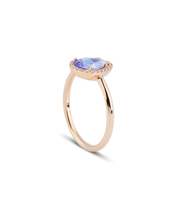 Blue Sapphire Diamond Design Ring