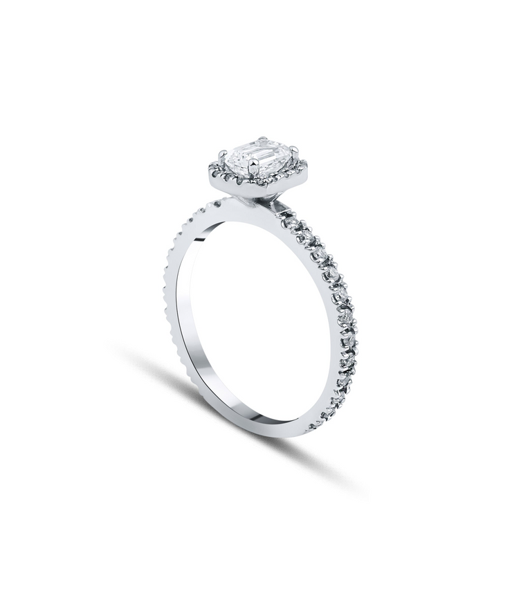 Emerald Cut GIA Certified Solitaire Diamond Ring