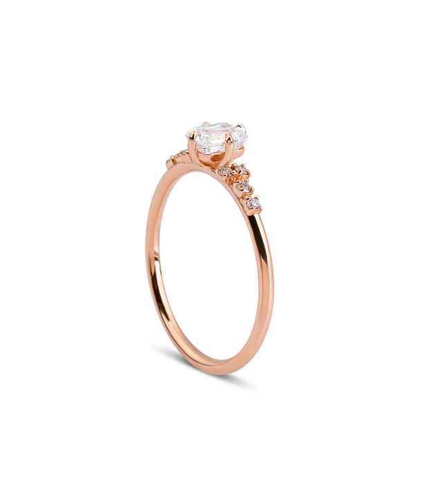 Emerald Cut HRD Certified Solitaire Diamond Ring