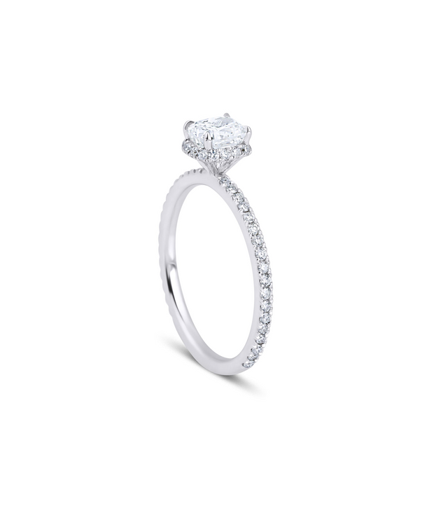 Cushion Cut Diamond Solitaire Ring