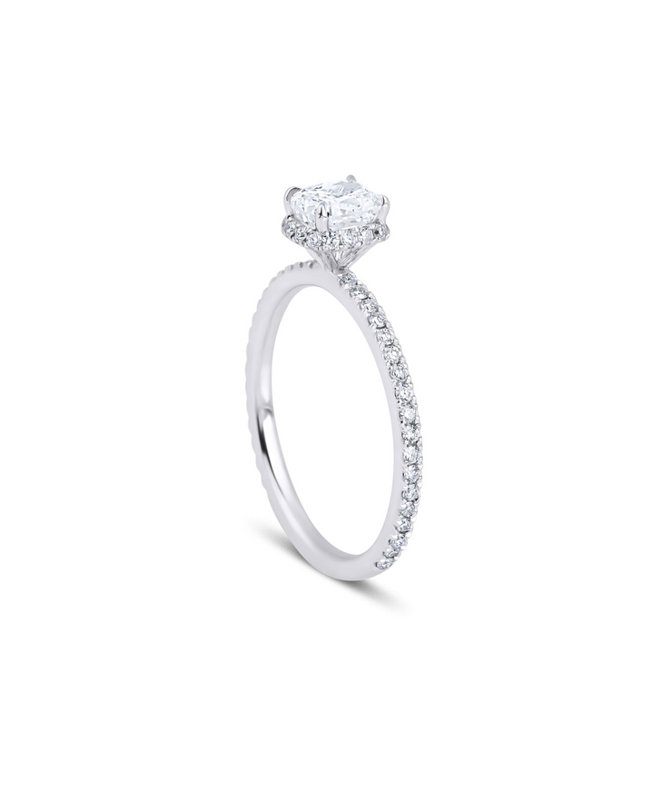 Cushion Cut Diamond Solitaire Ring