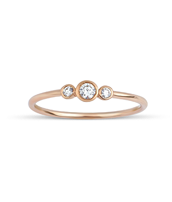 Round Cut Tria Diamond Ring