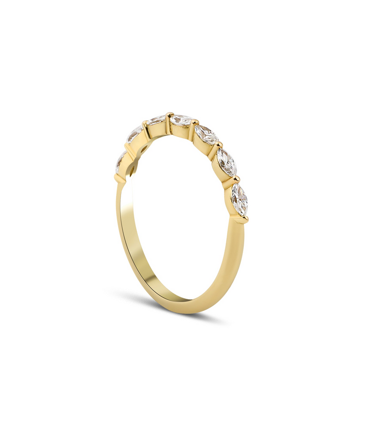 Marquise Diamond Half Turret Ring