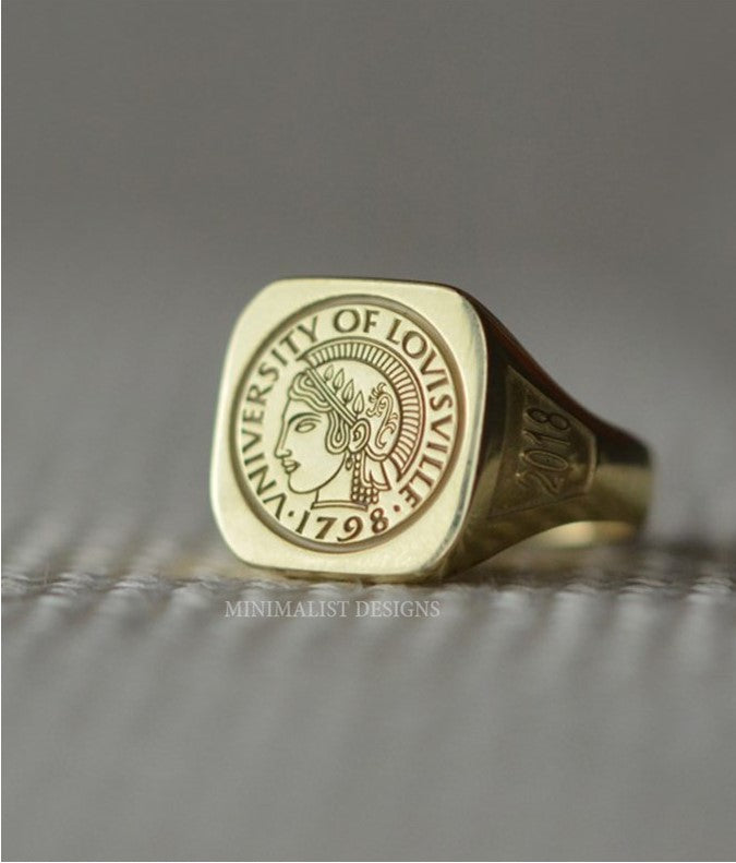 Personalized University of Louisville Cushion Ring