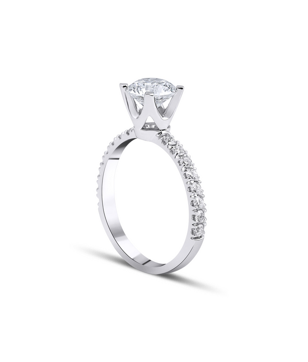 Round Cut HRD Certified Solitaire Diamond Ring