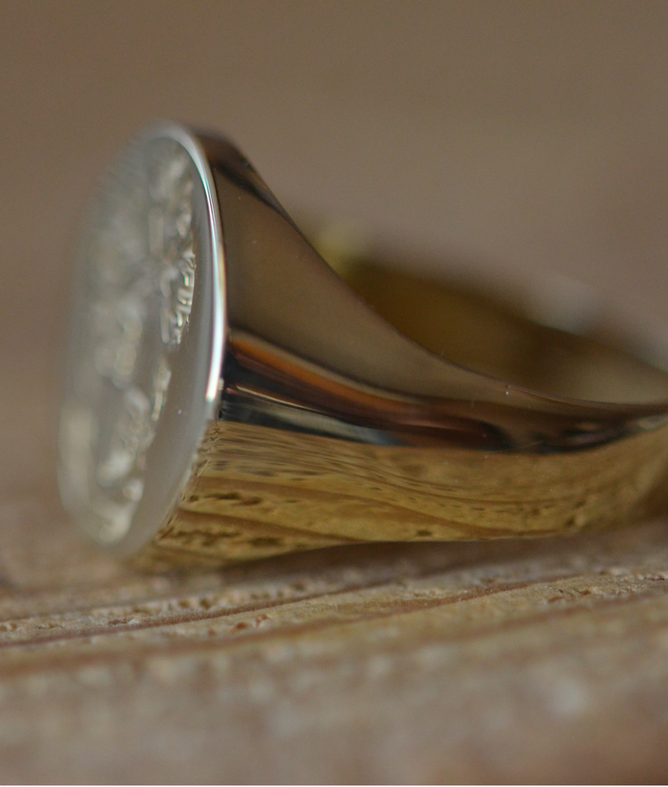 Custom Made Family Crest Ring - Gorena Crest - Any Crest-Minimalist Designs
