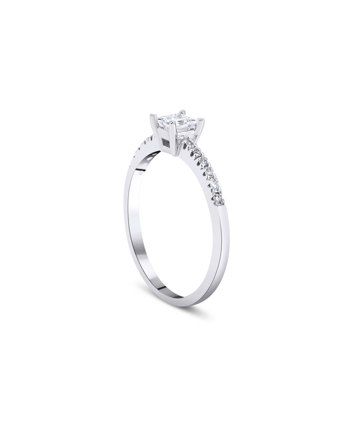 Princess Cut Diamond Solitaire Ring