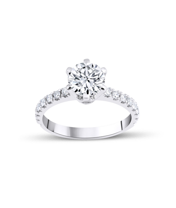 Round Cut HRD Certified Solitaire Diamond Ring