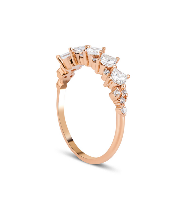 Princess Cut Fivestone Diamond Ring