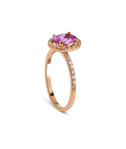 Pink Sapphire Diamond Ring
