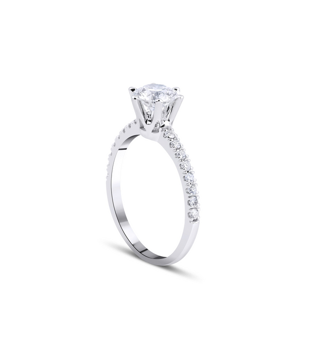 Round Cut HRD Certified Solitaire Diamond Ring