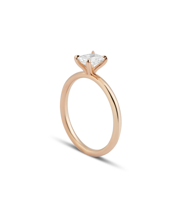 Emerald Cut GIA Certified Solitaire Diamond Ring