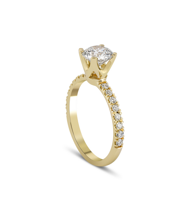 Round Cut HRD Certified Solitaire Diamond Ring