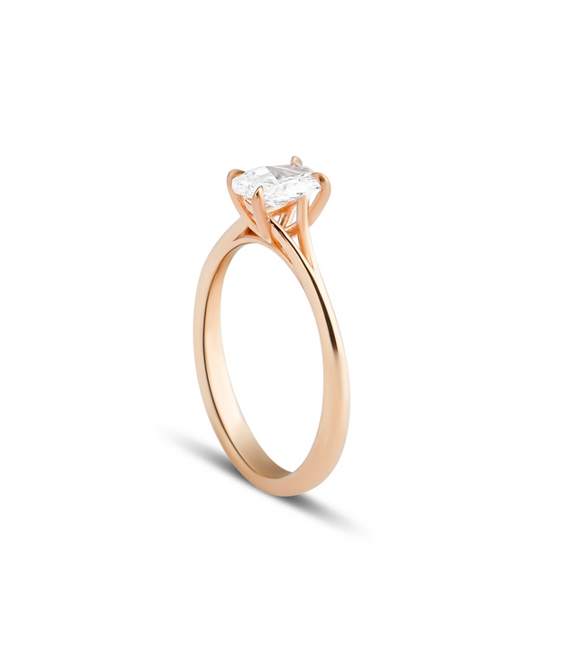 Oval Cut GIA Certified Solitaire Diamond Ring