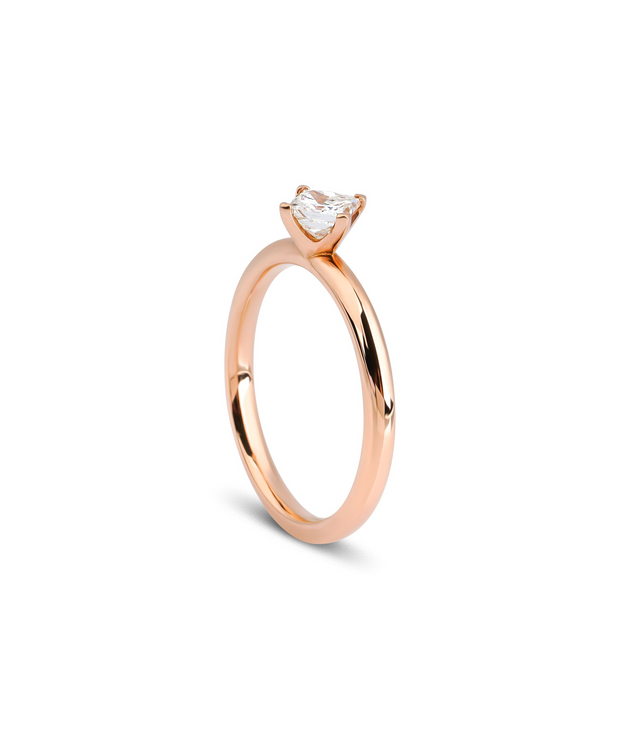 Princess Cut HRD Certified Solitaire Diamond Ring