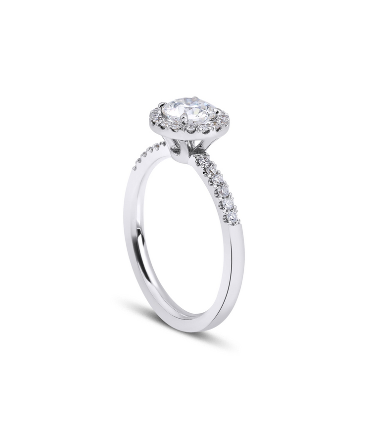 Round Cut HRD Certified Solitaire Diamond Ring