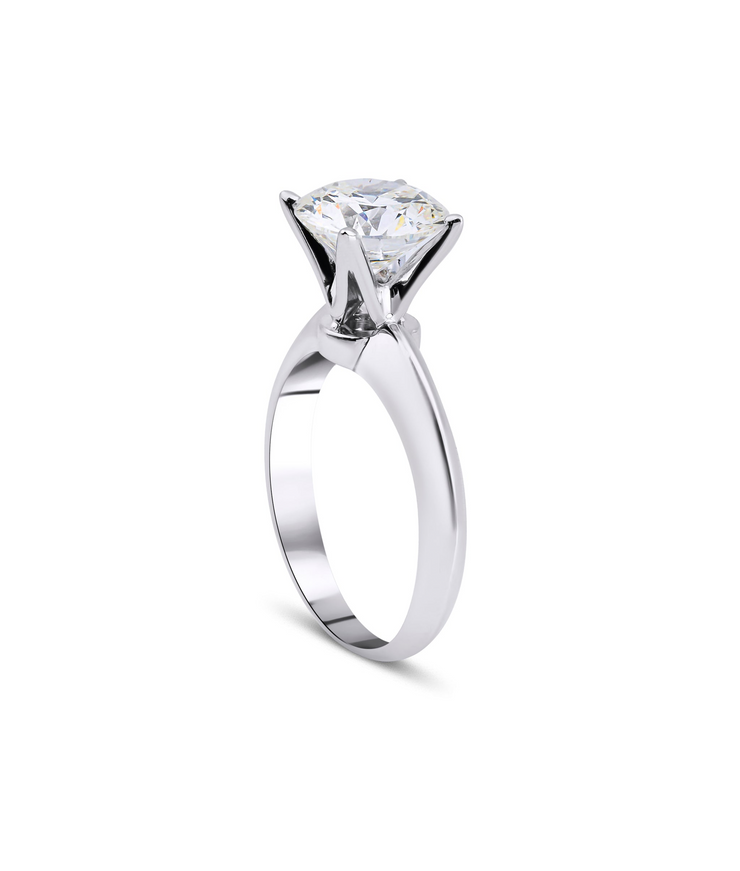 Round Cut GIA Certified Solitaire Diamond Ring