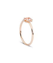 Oval Morganite Diamond Design Ring