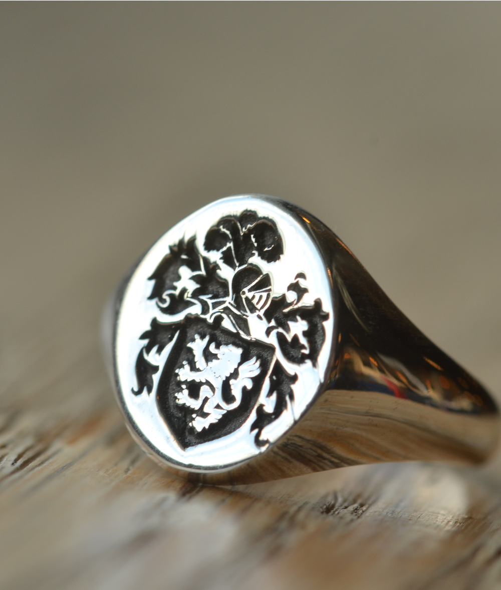 Personalized Coat of Arms Rings - Any Coat of Arms-Minimalist Designs