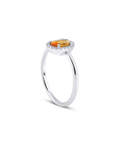 Yellow Sapphire Diamond Design Ring