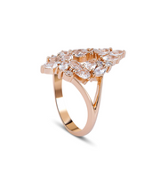 White Sapphire and Diamond Design Ring