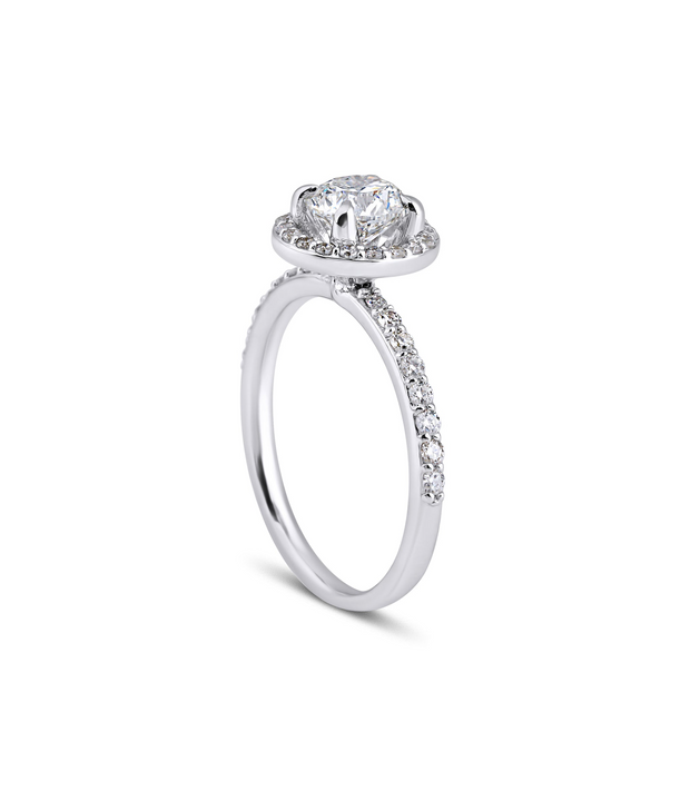 Round Cut HRD Certified Solitaire Diamond Ring