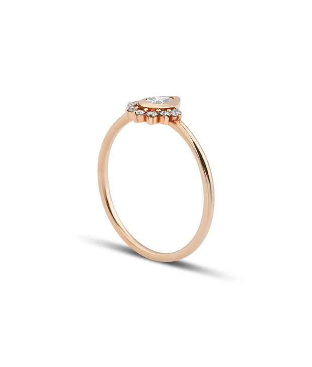 Pear Shape Diamond Engagement Ring