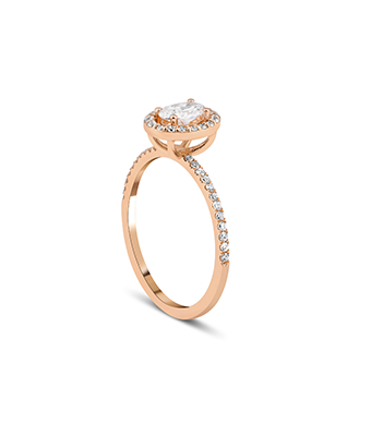 Oval Cut Halo Diamond Ring
