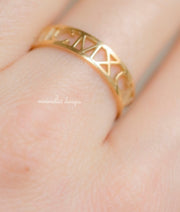 Custom Made Roman Numeral Class Ring-Minimalist Designs