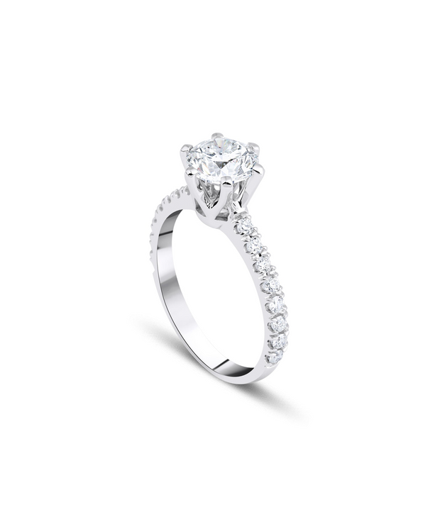 Round Cut HRD Certified Solitaire Diamond Ring