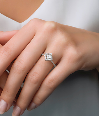 Princess Cut Solitaire Diamond Ring