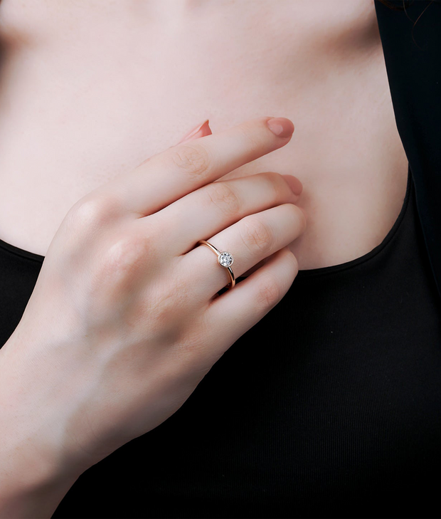 Round Cut Solitaire Diamond Ring