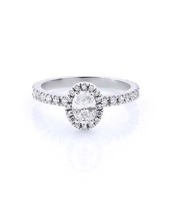 Oval Diamond Solitaire Ring