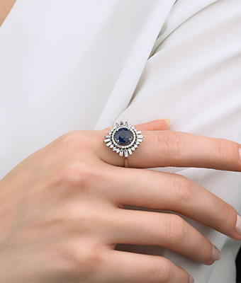 Sapphire Diamond Ring