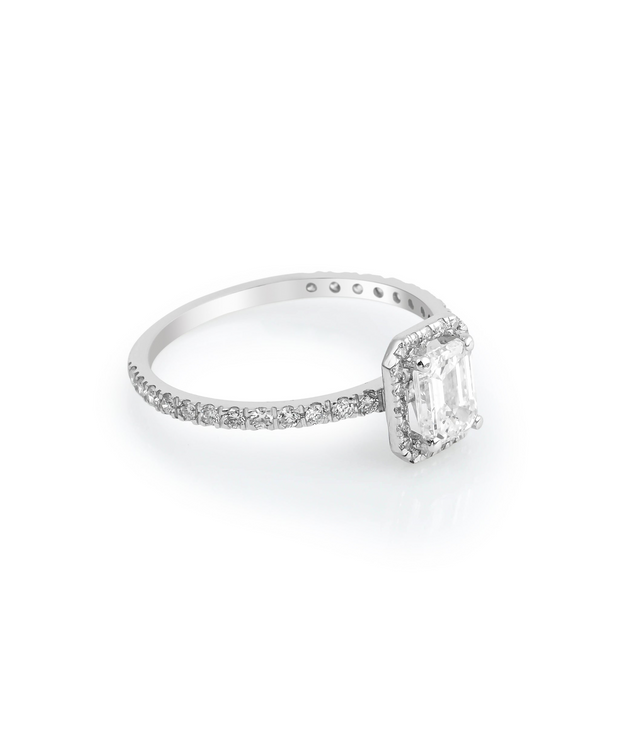 Emerald Cut GIA Certified Solitaire Diamond Ring