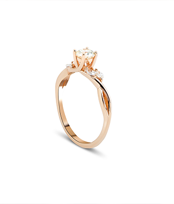 Round Cut Marquise Solitaire Diamond Ring