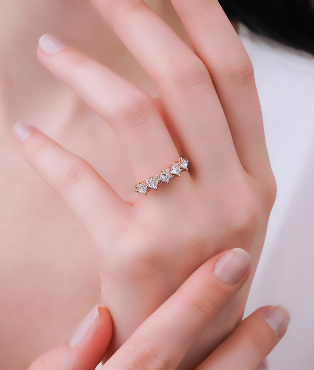 Princess Cut Fivestone Diamond Ring