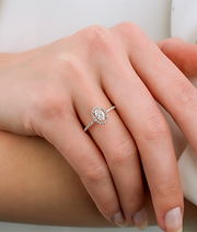 Oval Cut Halo Diamond Ring