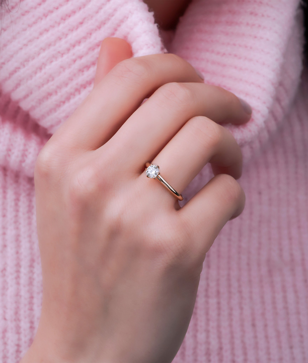 Round Cut Solitaire Diamond Ring