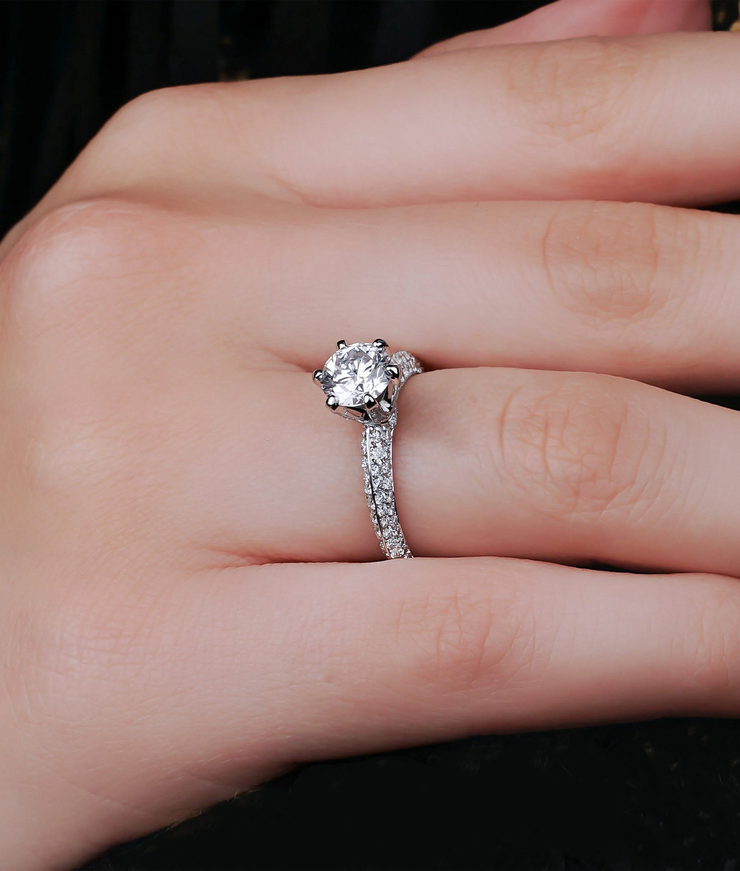 Round Cut GIA Certified Solitaire Diamond Ring
