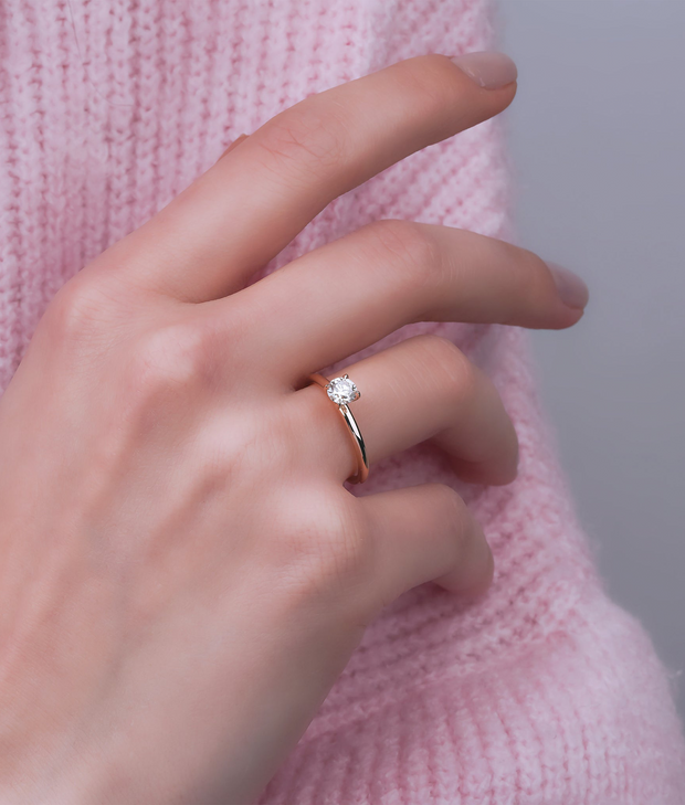 Round Cut Solitaire Diamond Ring