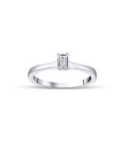 Baguette Cut Diamond Solitaire Ring